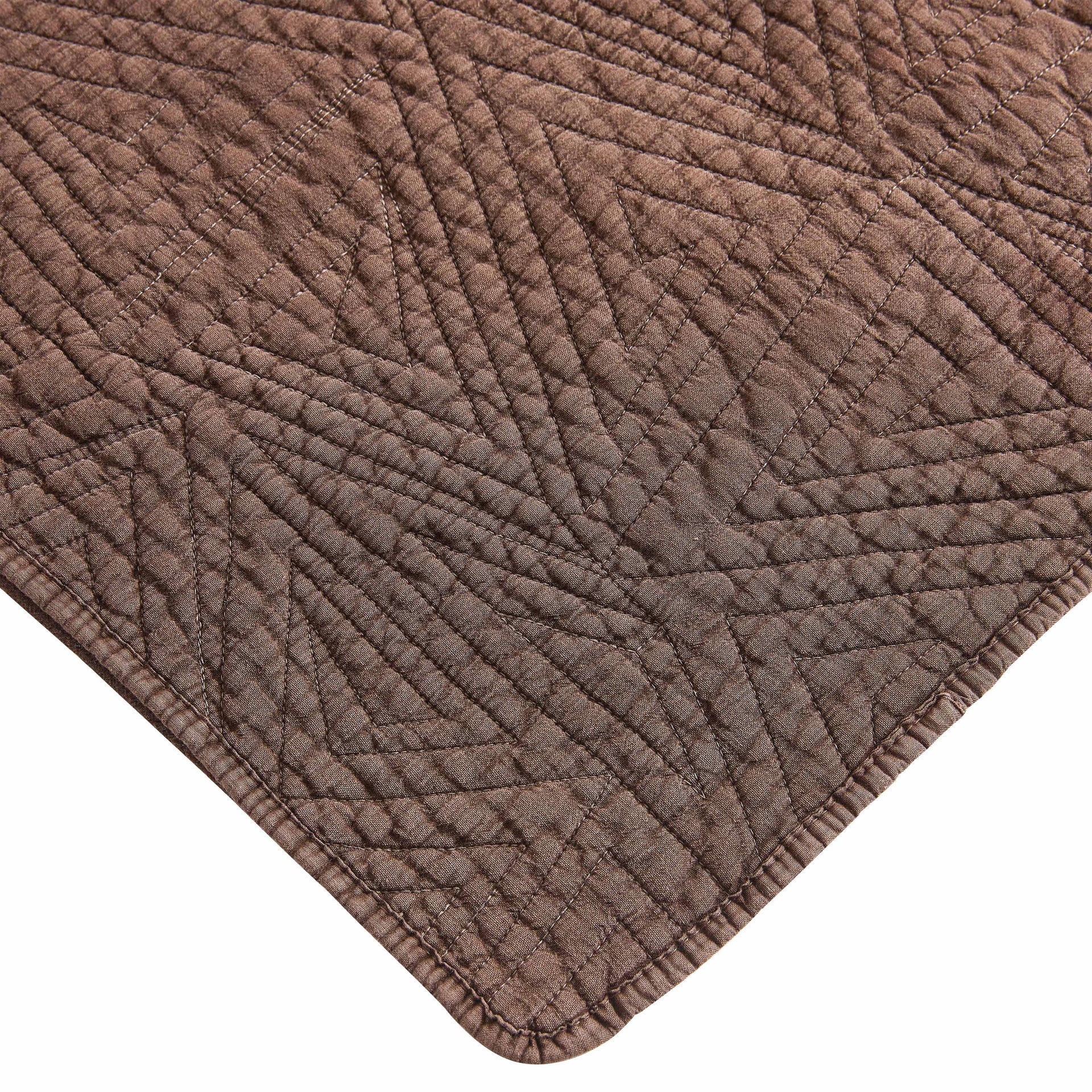 Dancing Triangles Stonewashed Cotton Quilt Set