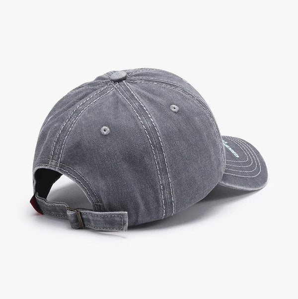 Fashionable Outdoor Versatile Curved Brim Letter Embroidery Men's Flat Tongue Hat Show Face Small Washed Women's Simple Baseball Hat Fashion