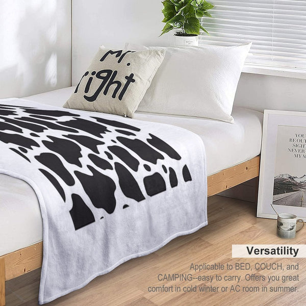 Cow Skin Pattern Sustainable Throw Blanket