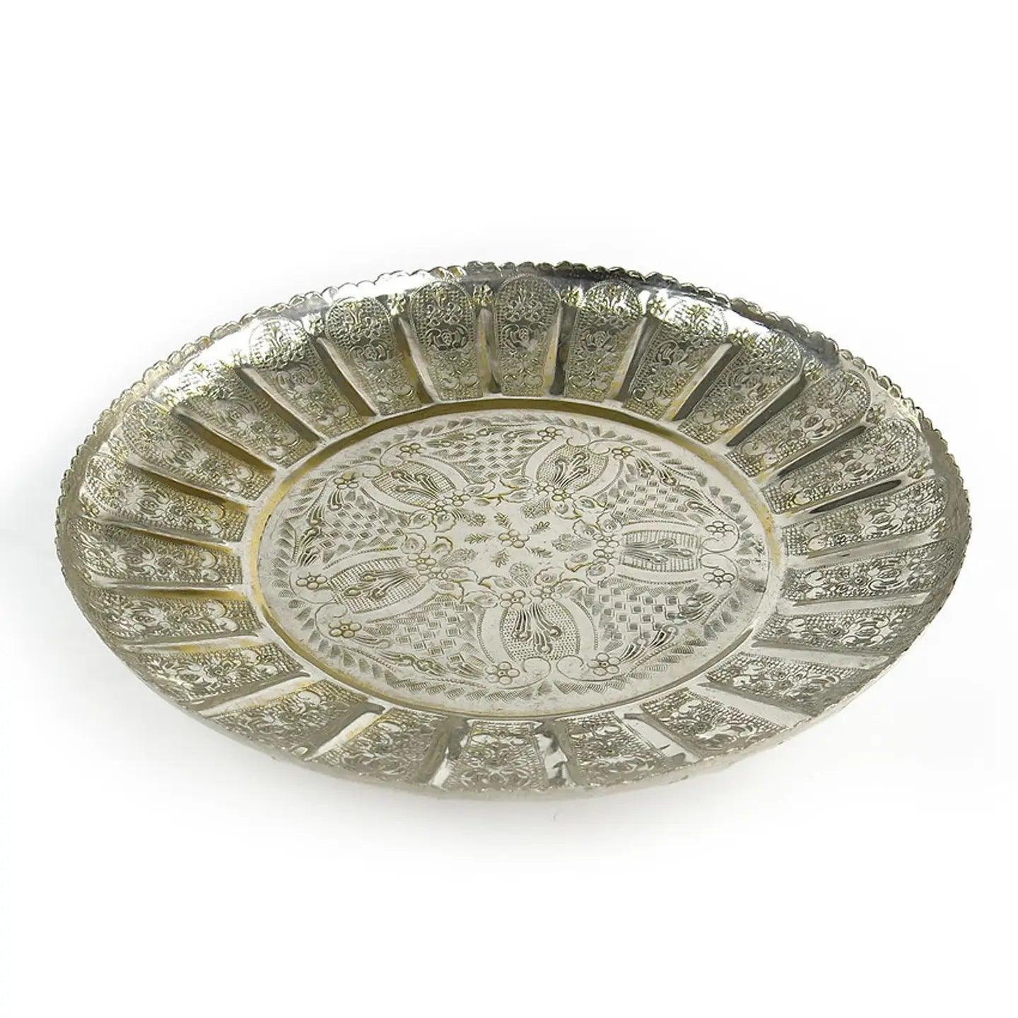 Vintage Moroccan Silver Tray