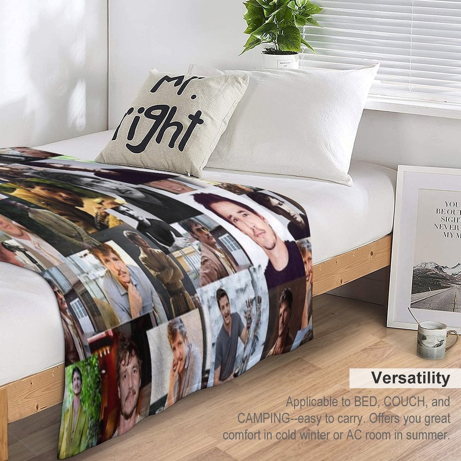 Pedro Pascal Abstract Seamless Collage Quick-dry Throw Blanket