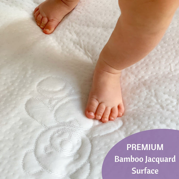 Bamboo Jacquard Cot Bed Mattress Protector 70x140cm