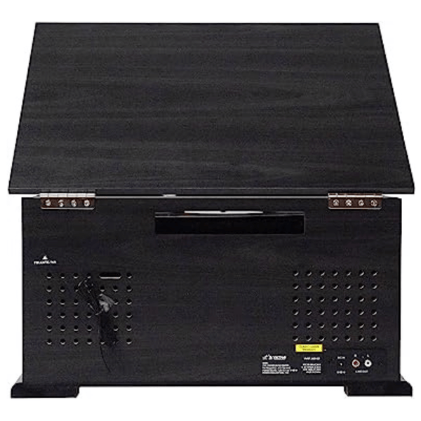 Victor State 7-in-1 Wood Music Center Graphite - Refurbished