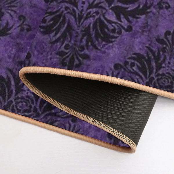 Gothic Damask Purple Bath Mat