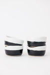 Dawson Pinch Bowl - Matte Black/White - Set of 4