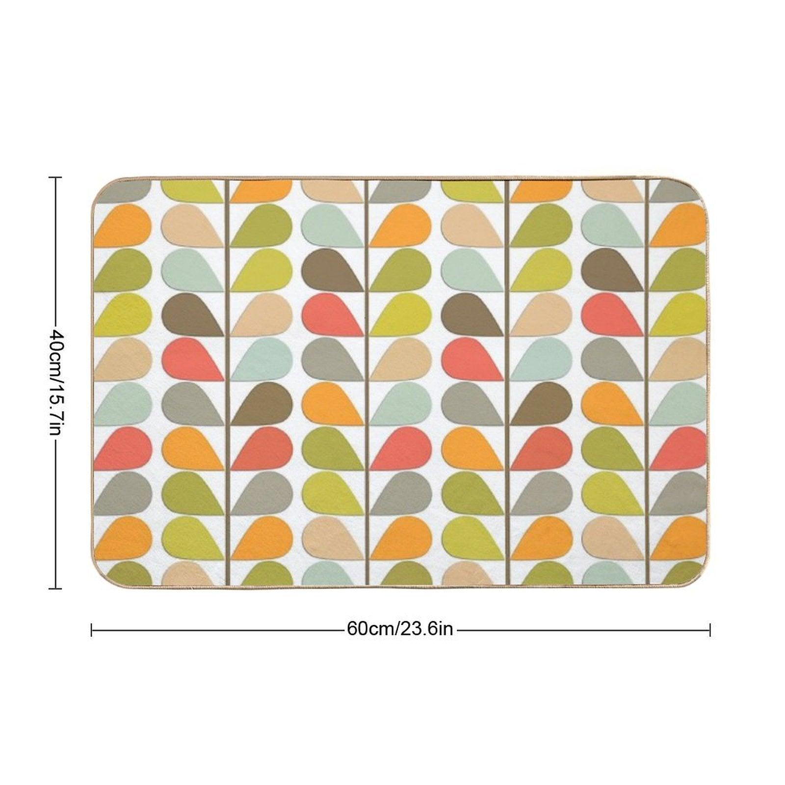 Retro 60s Midcentury Modern Pattern Bath Mat