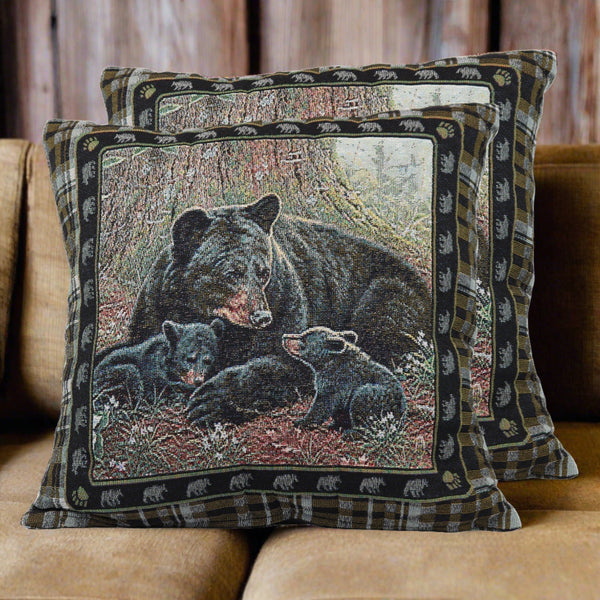 Tapestry Pillow 18in 2pk-Bear Rivers Edge Products