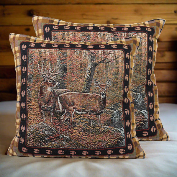 Tapestry Pillow 18in 2pk-Deer Rivers Edge Products