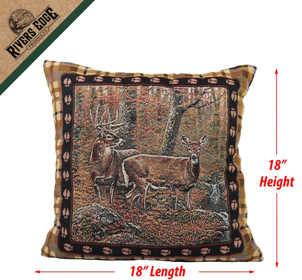 Tapestry Pillow 18in 2pk-Deer Rivers Edge Products
