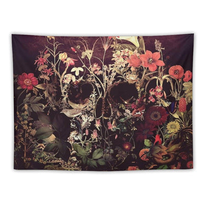 Bloom Skull Tapestry