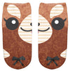 Thin 3D Digital Animal Printed Women's Socks Shallow Socks Adult Invisible Socks