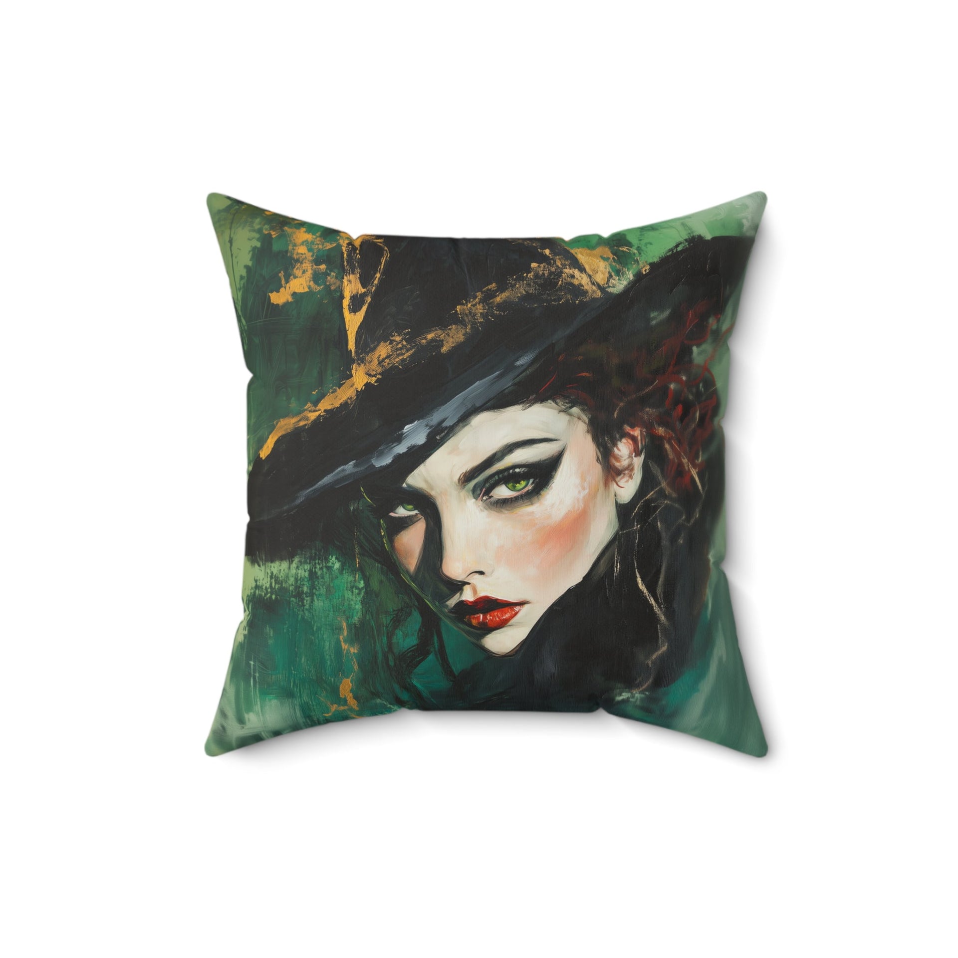 Microsuede Cushion / Halloween Art / Witch - Eve /