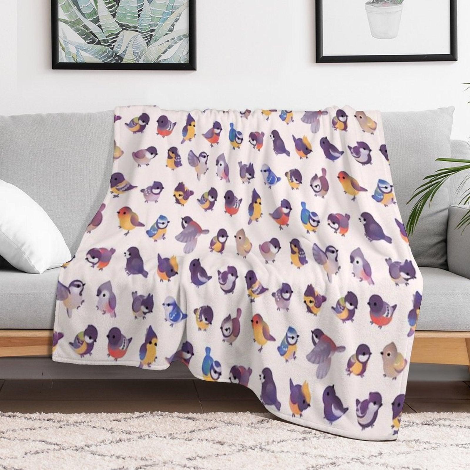 Little Bird (Paridae) Throw Blanket