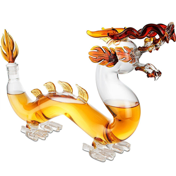 Dragon Drinking Decanter - GOT, I Drink and I Know Things - Whiskey and Wine Decanter Large 10x16