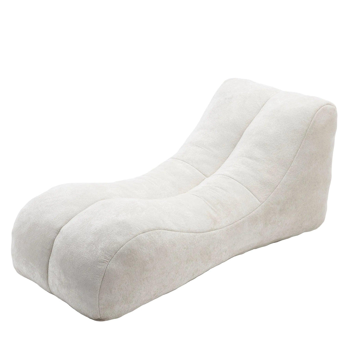 White Polyester Bean Bag Sofa‑Lounger
