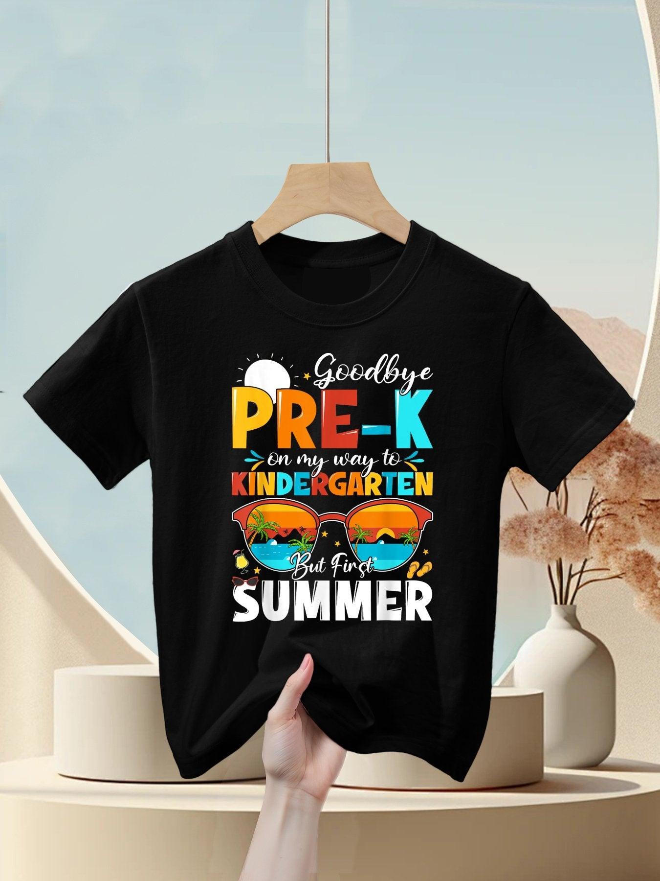 Goodbye Pre-k Graduation To Kindergarten Hello Summer Kids Kids T-Shirt