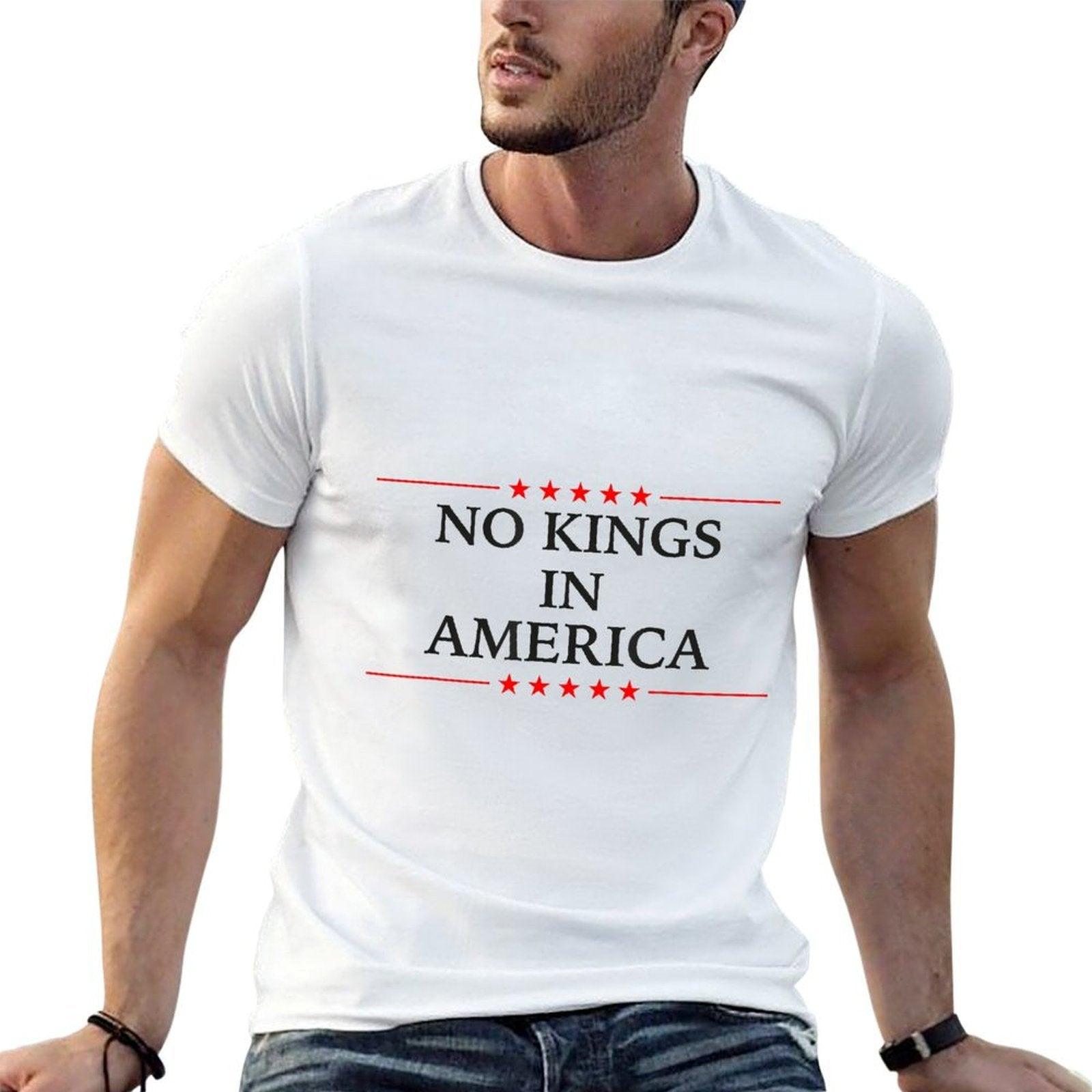 No Kings in America Flag Protest Save Democracy  Soft T-Shirt