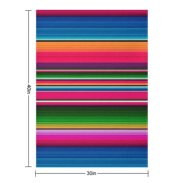 Mexican Blanket Striped Fiesta Serape Travel-friendly Throw Blanket