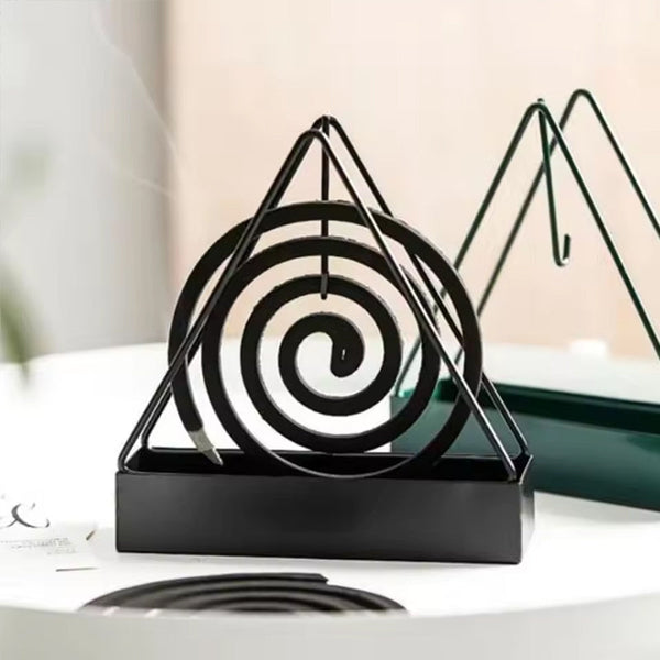 3-Legged Iron Mosquito Coil Stand   Portable, Durable & Stylish Sandalwood Design   Ideal Home Accessory for Coils