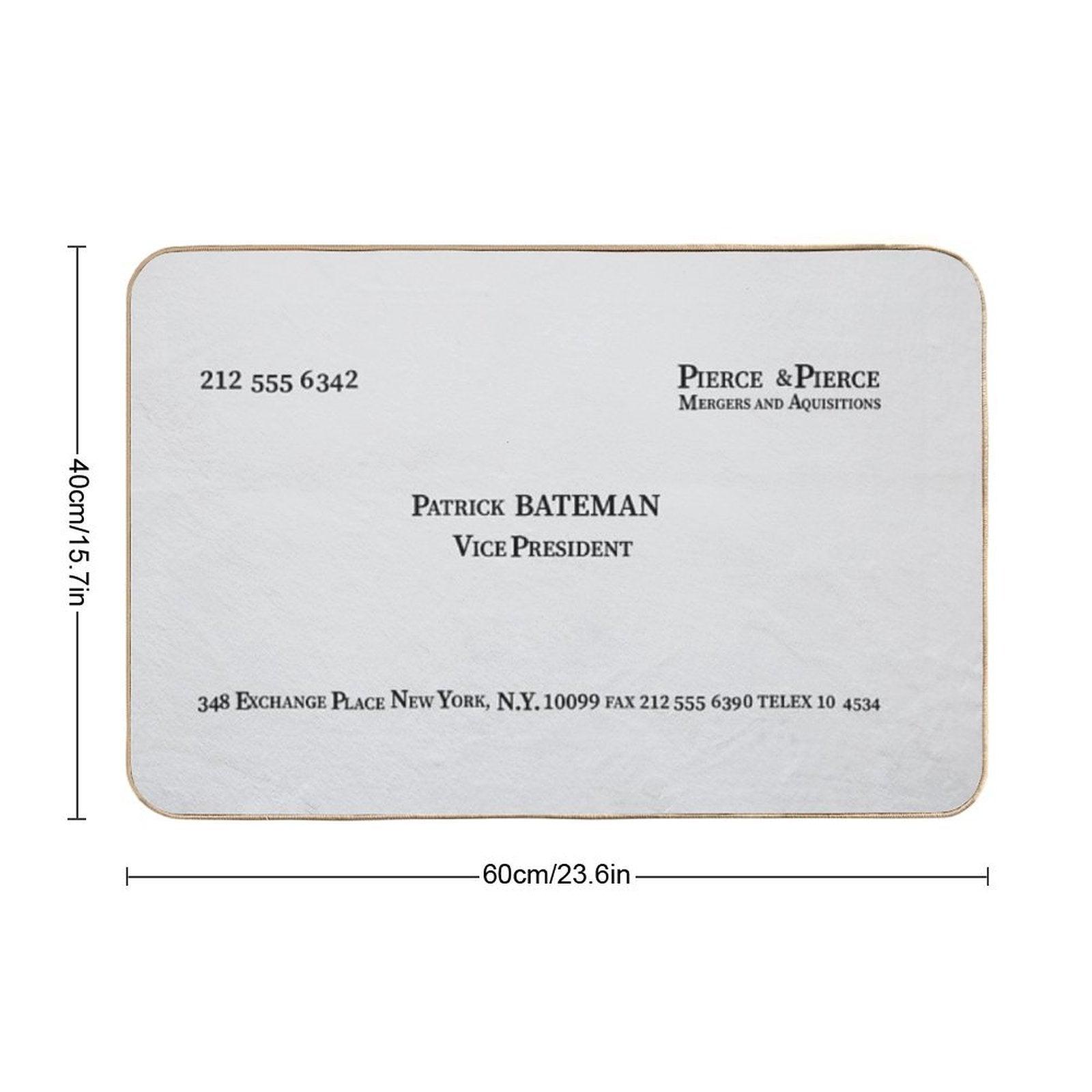 Patrick Bateman American Psycho Business Card Bath Mat