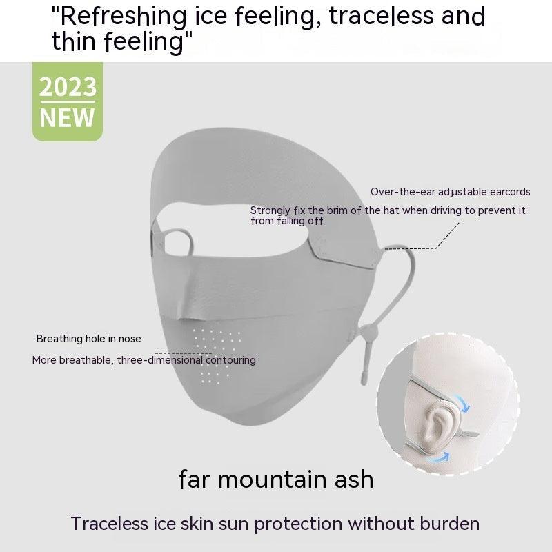 Facekini Full Face Sunscreen Mask Breathable Thin Ice Silk