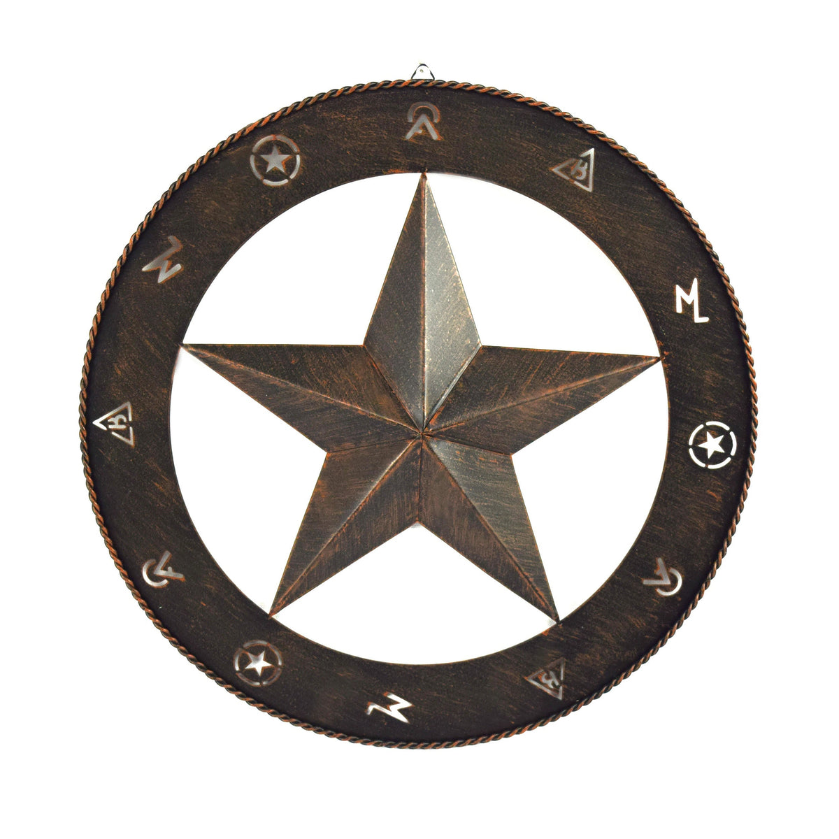 Rustic Metal Wall Art 15in-Barn Star