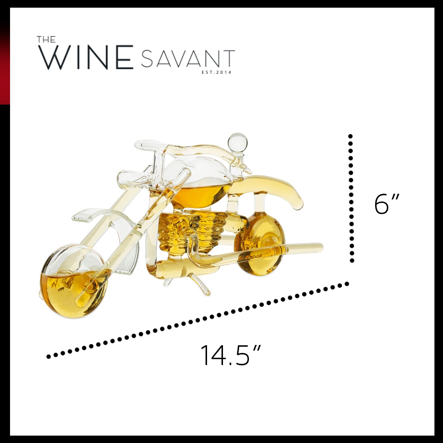 Unique Motorcycle Gift Decanter Wine & Whiskey Elegant Motorbike, Biker Themed, 750ml The Wine Savant - Intricate Details, Bourbon, Scotch or Liquor, Harley Gifts, Decorative Sport Bike Gifts