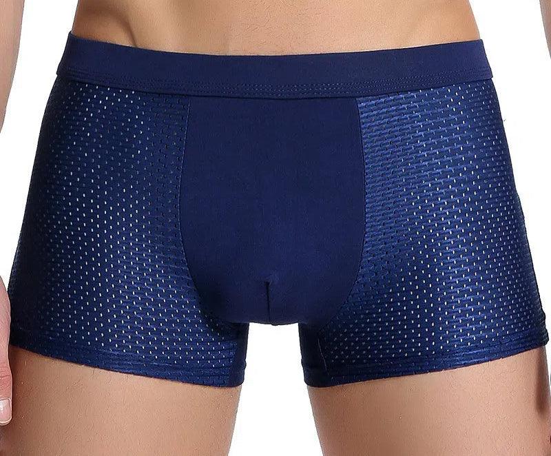 Men's ice silk flat corner pants with breathable mesh thin underwear and men's four corner underwear
