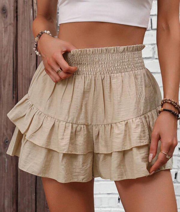 Smocked Layered Shorts