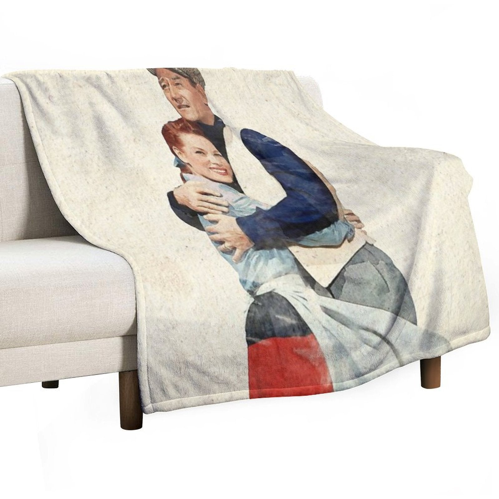 The Quiet Man - Watercolor Velvety-soft Throw Blanket