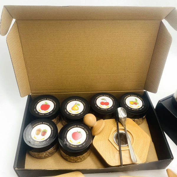 Solid wood wine barrel smoker bar whiskey seasoning tool smoked wine barrel set