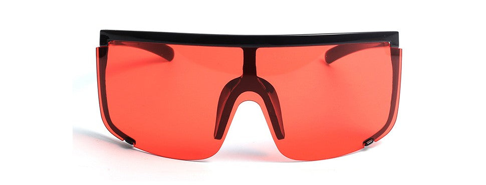 Personalized anti-ultraviolet large-frame white mercury sunglasses exaggerated one-piece anti-sputum and anti-splash glasses（HM-009）