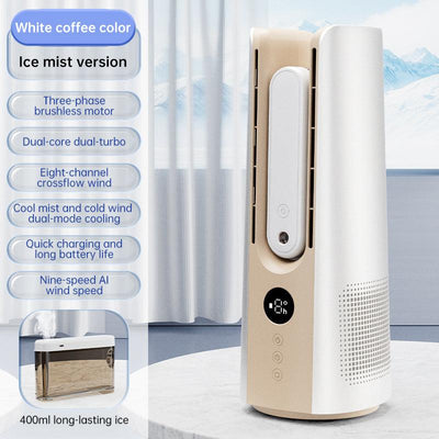 2025 NEW Portable Tower Fan – 6 Speeds, Mist Bladeless, for Bedroom/Living Room/Office
