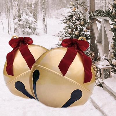 New inflatable Christmas bell with bow decoration for outdoor courtyard decoration