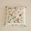 Enchanted Meadow Throw Pillow Euro Cover - Zippered Floral Design in Beige, Rose, and Soft Green, Premium Soft Microfiber, Euro Sham in 26x26 Inches (26