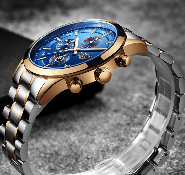 Men's Waterproof  Watch With Chronometers And Date Display Unique Design Perfect Gift