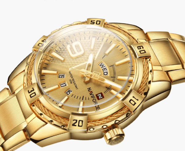 Men's  Luxury Stainless steal Waterproof Watch With Day And Date Display Unique Design Perfect Gift In Modern Metal Men  Wrist Watch Design