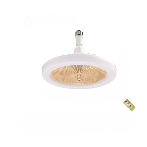 26CM Remote Control LED Light and Fan - Ceiling Fan with E27 Lamp