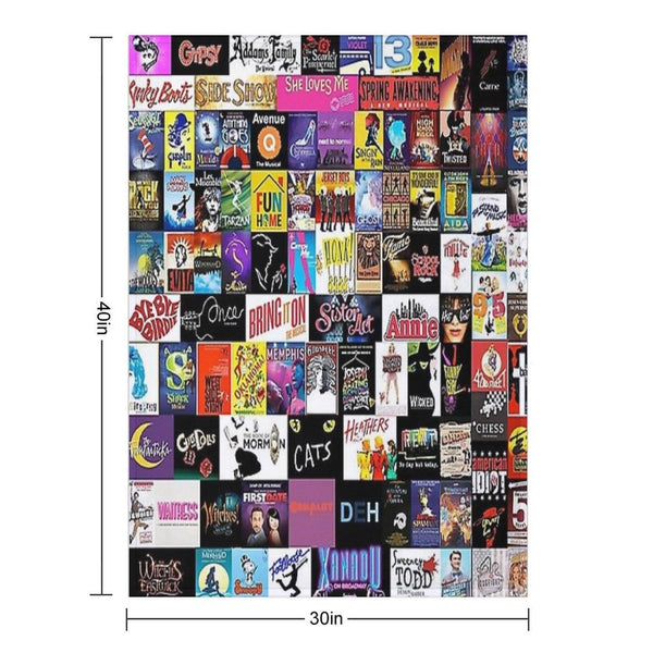 Musical Collage Shrink-resistant Throw Blanket