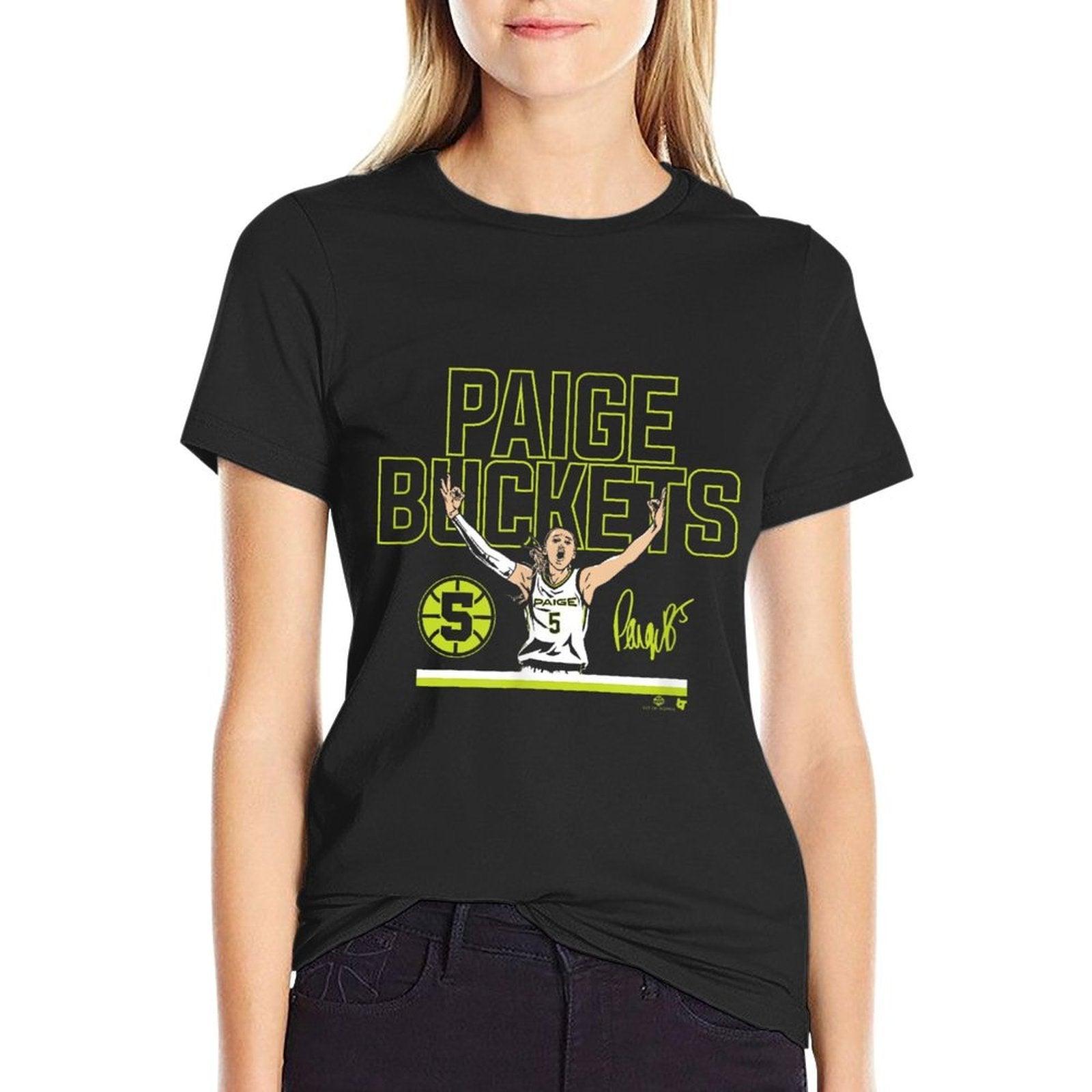 Paige Bueckers - Buckets Stripe (Navy) - Dallas Basketball  Fade-proof Color T-Shirt