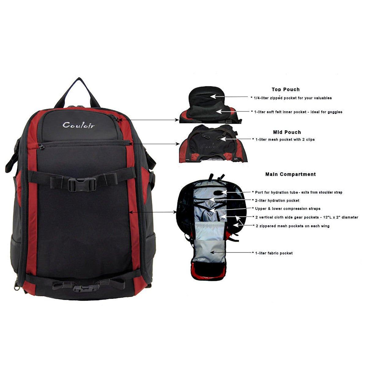 27 or 32 Liter Glide Ski Pack