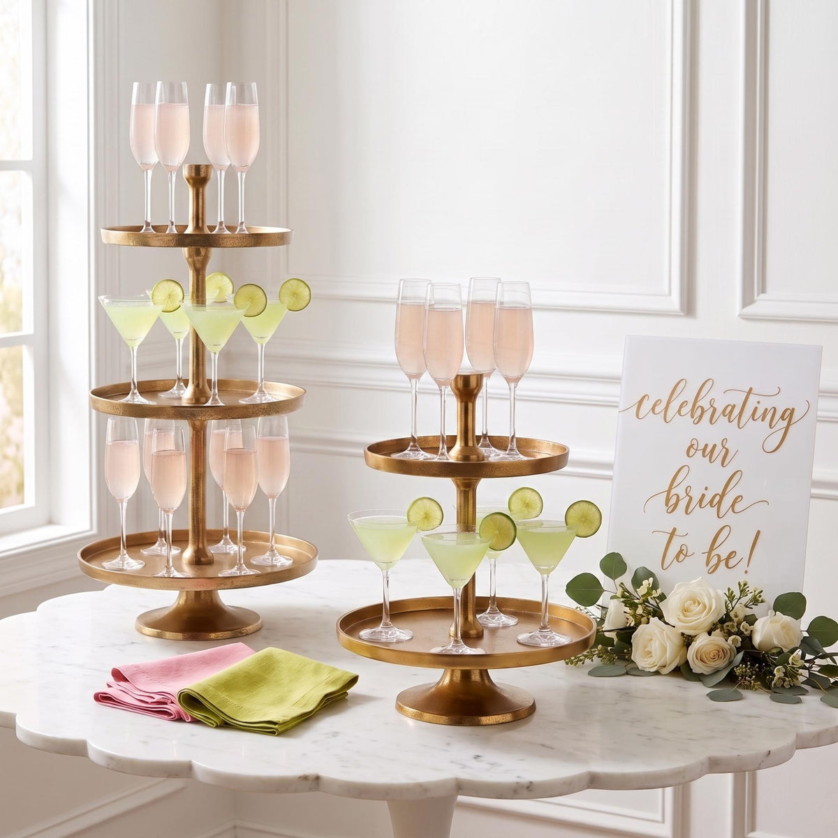 3 Tier Plate Gold Stand - 35