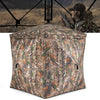 270° See Through Hunting Blind Tent with Silent Magnetic Door - Camouflage