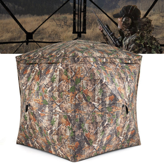 270° See Through Hunting Blind Tent with Silent Magnetic Door