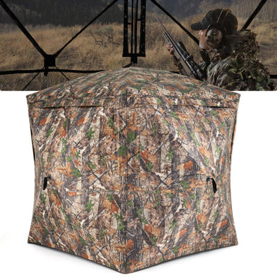 270° See Through Hunting Blind Tent with Silent Magnetic Door
