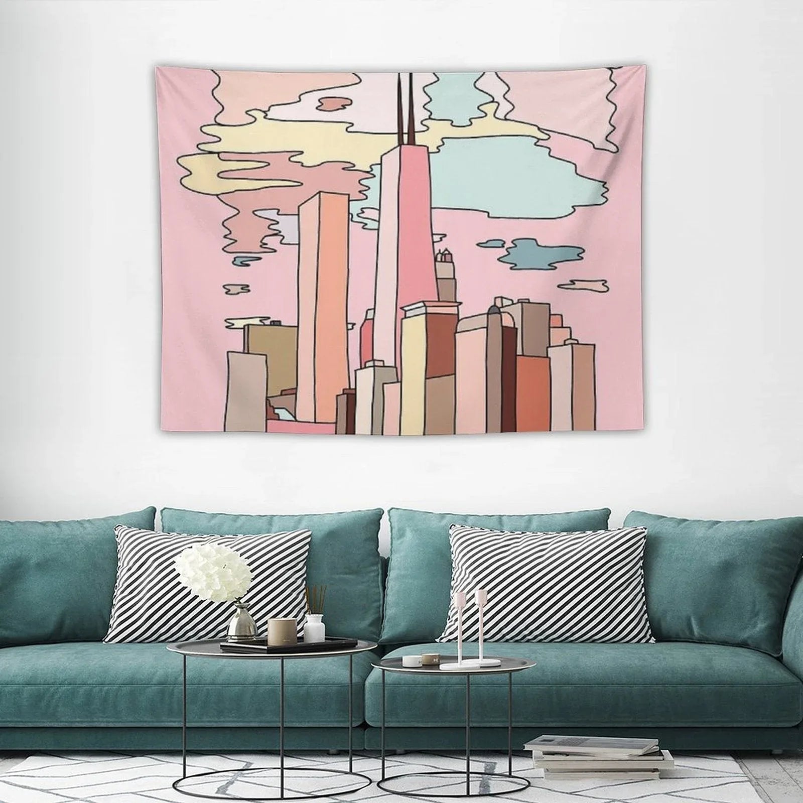 Chicago Sunset by Sasa Elebea Tapestry