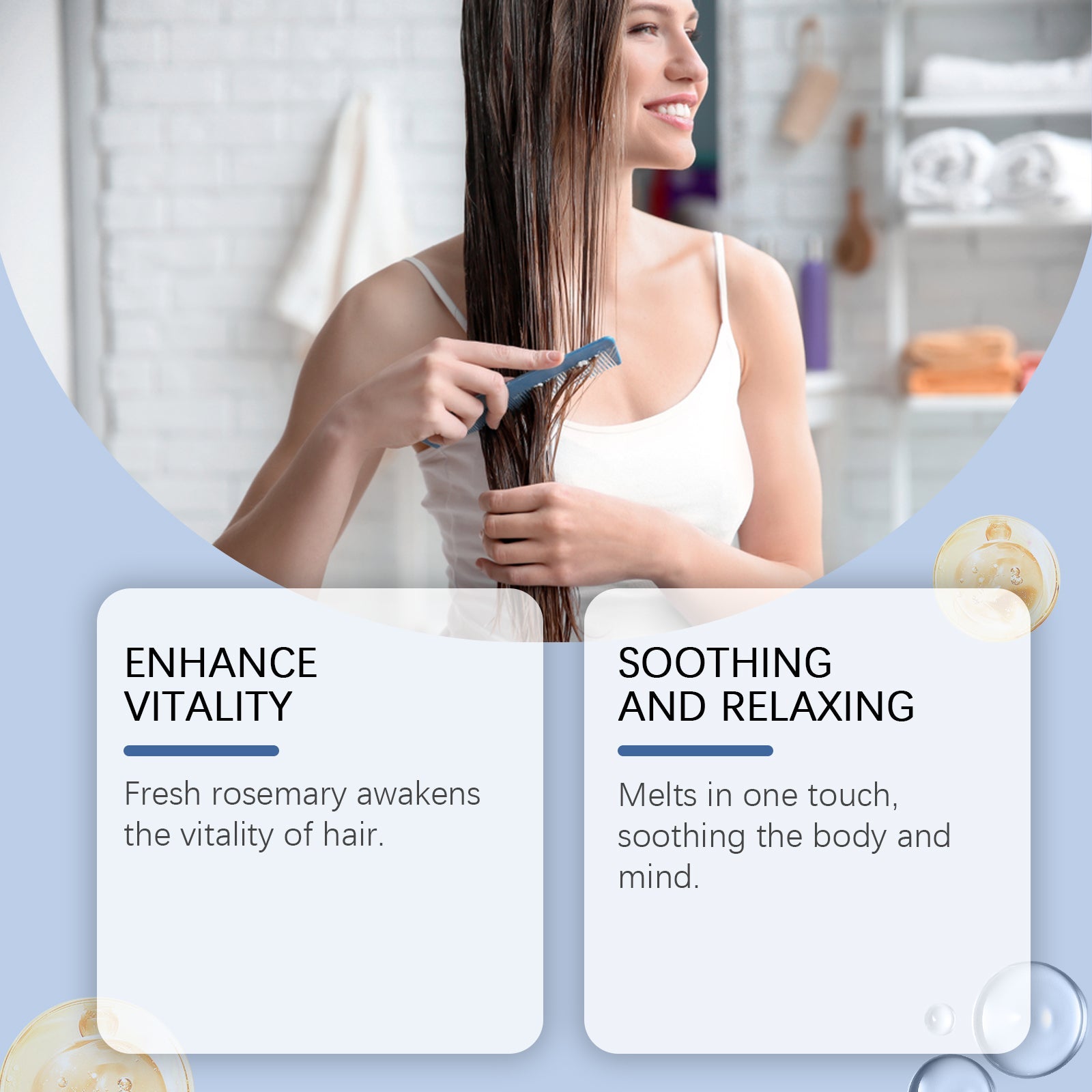 Rosemary Hair Care Oil Nourishes, Strengthens, Smoothes And Improves Scalp Massage Treatment Essence