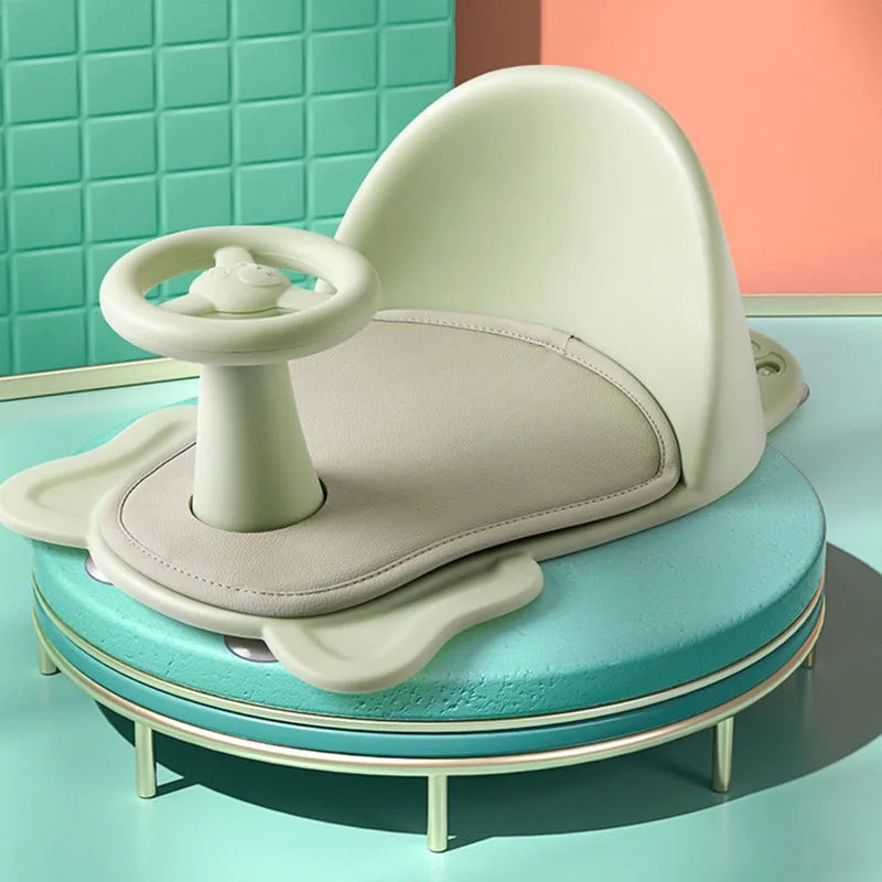 Baby shower basin with shower seat foldable bathtub bathtub dedicated shower bench with backrest and anti slip bath pad