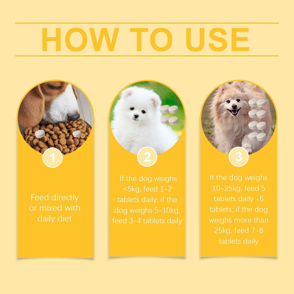 Dog Multi-Dimensional Fish Oil Tablet Pet Dog Hair Care Moisturize Skin Care Pet Health