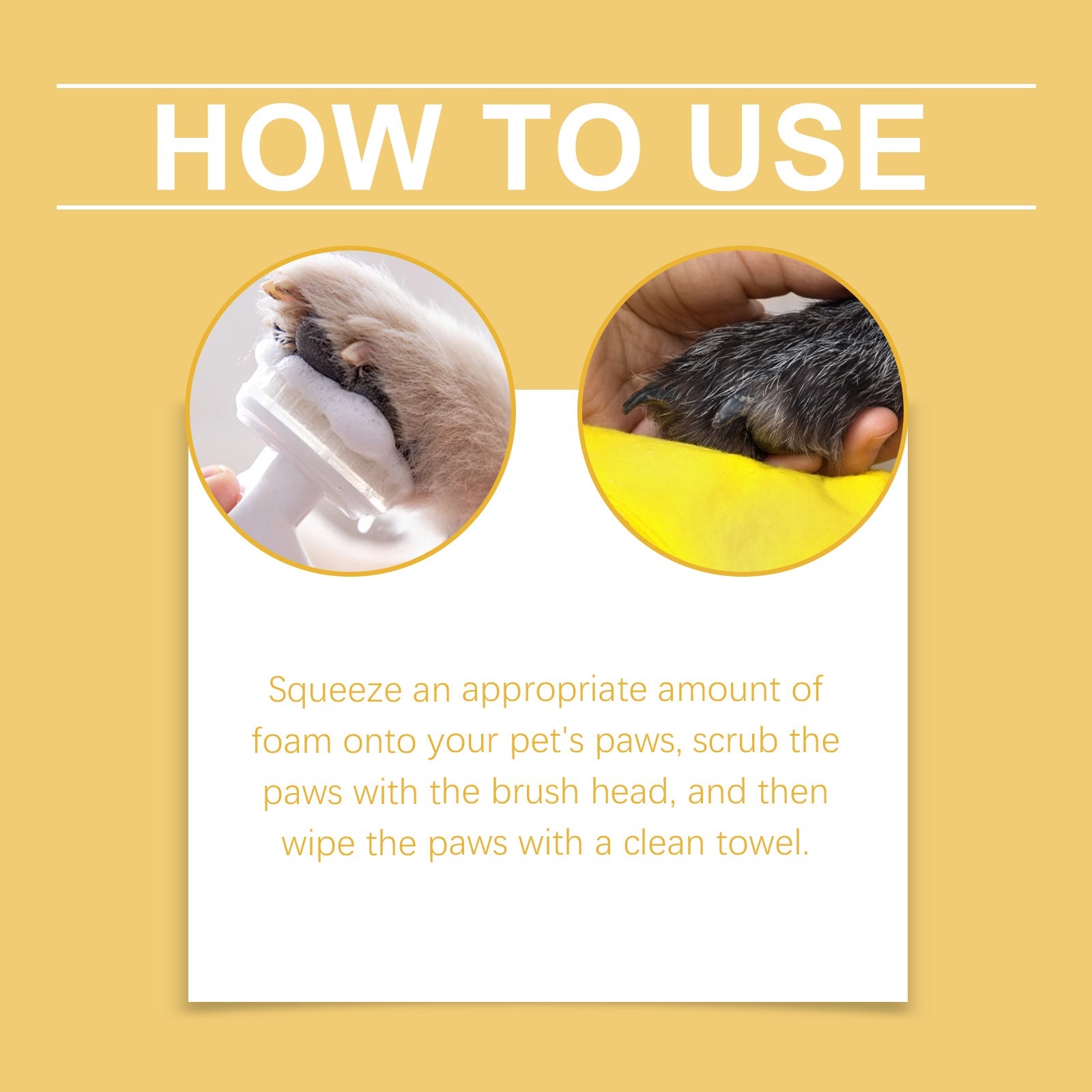 Pet Paw Foam Cleaner, Pet Cleaning, Moisturizing, Nourishing And Nourishing Cat And Dog Feet